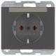 Berker 47397006 Steckdose SCHUKO mit Beschriftungsfeld K.1 anthrazit matt