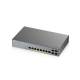 Zyxel Switch smart managed Layer2 12 Port ? 10x 1 GbE ? PoE Budget 130 Watt ? 8x PoE at ? 2x SFP ? 48,3 cm ( 19 Zoll ) ? GS1350-12HP