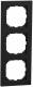 Merten MEG4030-3603 M-Pure-Rahmen 3fach schwarz matt M-Pure