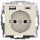 GIRA 245901 SCHUKO SH USB-Spannungsvers. 2f Typ A/C System 55 Cremeweiß