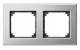 Merten 475260 M-PLAN-Metallrahmen 2fach platinsilber