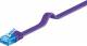 Goobay 96324 CAT 6a Flach-Patchkabel, U/UTP, Violett - Kupfermaterial