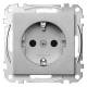 Merten MEG2300-0460 SCHUKO-Steckdose BRS StK aluminium System M