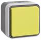 Berker 47403524 SCHUKO socket outlet with yellow hinged cover Ap W.1 gray
