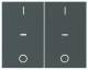 Berker 80962375 Abdeckung für Tastsensor Modul 2fach mit I/O-Symbol K.x anthrazit