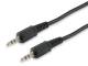 Equip Audiokabel 3.5mm->3.5mm St/Bu 2.50m schwarz Polybeutel