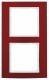 Berker 10123022 Rahmen 2fach B.3 Alu rot/polarweiß