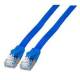 Patchkabel RJ45, CAT6A 500Mhz, 0,5m, blau U/FTP flach,