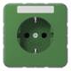 Jung CD1520BFKINAGN SCHUKO Steckdose Schriftfeld bruchs. grün