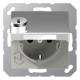 Jung A1520BFKLSLAL SCHUKO socket hinged cover lock series A aluminum