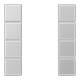 Jung A504TSAAL Tastensatz 4fach kpl Serie A/AS aluminium