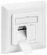 Goobay 68721 CAT 6a Unterputzdose (UP), Weiß - 2x RJ45 Netzwerkdose, geschirmt