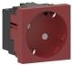 Ggk 6961 module 45/Schuko-Steckdose , 1-way angle red