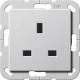Gira 277626 BS 13A socket KS, System 55 color aluminum