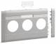 Hager GB120317035 Blende 3fach Steckdose beschr. BRA/H/S 120mm hfr lichtgrau