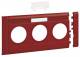 Hager GB10031K3020 Blende 3fach Steckdose beschr. 100mm hfr rot