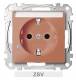 Merten MEG2303-0302 SCHUKO-Steckdose BRS Sonder Ko.+Schriftf. StK ZSV or System M