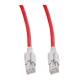 Patchkabel RJ45, CAT6A 500Mhz, 2m, rot S-STP(S/FTP) VC LED in den Steckern!,