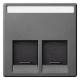 Merten MEG4574-0414 Central plate for connector 2-fold, anthracite, system M