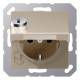 Jung A1520BFKLSLCH SCHUKO socket hinged cover lock series A champagne