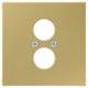 Jung ME2962-2C Abdeckung für 2 Kleinsteckdose Lautsprecherbuchse LS Messing classic