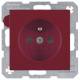 Berker 6768768962 m.Schutz- outlet, contact pin B.1 / B.7 glass red glossy