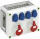 Spelsberg 01049001 GTV 490 socket IP44, 320x220x179mm 4xSchuko 2xCEE 16A 5-pole