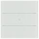 Berker 75163090 button 3gang B.IQ, glass, polar white