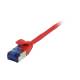 Patchkabel RJ45, CAT6A 500Mhz, 10m, rot, U/FTP, slimline rund d=3,8mm, TPE(Superflex), AWG32, Synergy 21