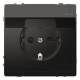 Merten MEG2314-6034 SCHUKO-Steckdose mit Klappdeckel IP44 BRS StK Anthrazit