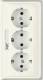 Jung CD523NA Channel Schuko CD 523 NA, 3-way with label 80x151mm white