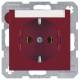 Berker 47508902 Steckdose SCHUKO mit Beschriftungsfeld S.1/B.3/B.7 Glas rot