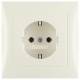 Berker 47428982 SCHUKO socket outlet with cover plate S.1 glossy white