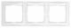 Berker 10239919 framework 3x horizontally 10,239,919, polar white with label