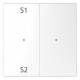 Merten MEG5226-6035 Wippen Taster-Modul 2fach (Szene1/2 blank) Lotosweiß
