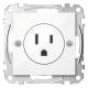 Merten MEG2151-0325 USA socket 15A active white glossy System M