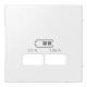Merten MEG4367-0319 Zentralplatte für USB Ladestation Einsatz, polarweiß glänzend