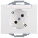 Berker 47287109 Steckdose SCHUKO 45° mit B-feld K.1 polarweiß glänzend