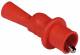 Krokodilklemme McCheck, isoliert, mit 4mm Laborbuchse, rot, CAT III: 1.000V/10A