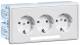 GGK KSE-P/DIALOG 3f Schuko-Dose mit Beschr.feld Steckkl. alpinweiß 36783