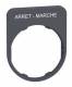 Schneider Electric ZBYFP2166C0 Schneider sign holder 40x50mm, with inscription ARRET-MARCHE
