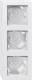 GIRA 106329 AP housing 3f + frame Gira E2 pure white