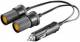 Goobay 11766 Auto-Zigaretten-Anzünder-Kabel - Länge 0,2 m , Stecker>2x Kupplung
