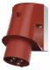 Mennekes 3343 16A4P 6H400V wall plug, IP44
