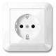 Merten MEG2300-1025 SCHUKO-Steckdose BRS volle Platte StK aktivweiß glänzend 1-M