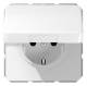 JUNG CD1520NBFKLWW SCHUKO socket, 16A 250V CD m.Klappd.o.Kralle alpine white