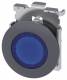 Siemens 3SU10610JB500AA0 push button illuminated 30mm round metal matt blue