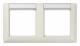 Jung AS5820NA Rahmen 2fach Schriftfeld waagerecht Serie AS weiß