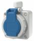 Mennekes 10863 16A2P+E 230V SCHUKO-Wanddose DWD AP blau