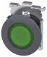 Siemens 3SU10610JA400AA0 push button illuminated 30mm round metal matt green